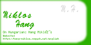 miklos hang business card